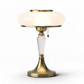 Table lamp with glass shade and metal base in brass finish 25 x 25 x 40cm